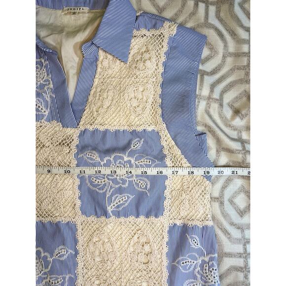 Jodifl Boho Patchwork Dress Size  Small Vintage Inspired Long‎ Sleeve Flowy Mini - Picture 6 of 7